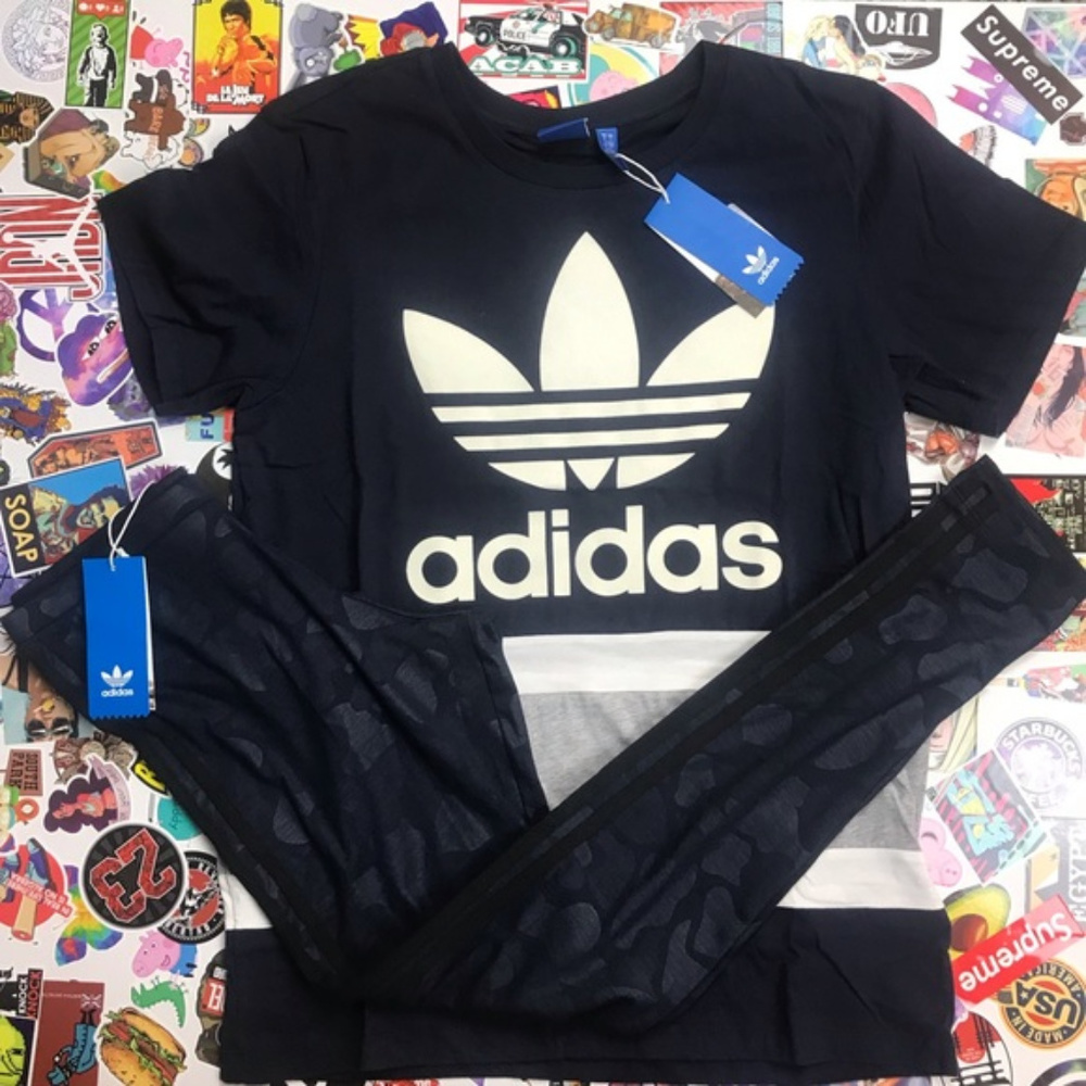 adidas Originals Outfit - Tee & Tights - Picture 1 of 6